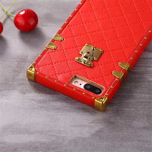 Custodia in pelle PU di lusso per iPhone 13 12 11 6 7 8 Plus XR Xs Max Fashion Square Lattice <span class=keywords><strong>Vintage</strong></span> Phone Cover posteriore Coque Case - Product Image 4