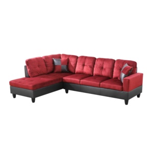 Comfortable Fabric Sectional <b>Sofa</b> Set with Crescent-Shaped Stainless Steel <b>Legs</b> <b>for</b> Living Room and Gym Hotel Style - Product Image 2
