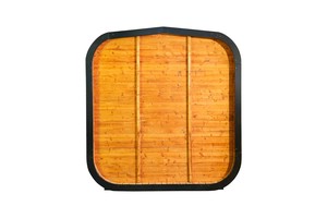 Sauna extérieur Helius en cèdre canadien, 4-6 personnes, sauna traditionnel de luxe, fenêtres en transom, commande par ordinateur - Product Image 4