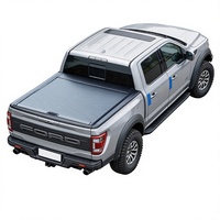 Couverture de coffre arrière pour pick-up, imperméable et antivol, en aluminium, noire, couverture manuelle enroulable pour Ram Hilux Ranger