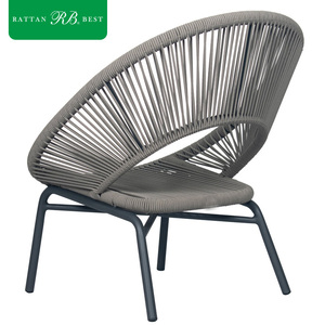 Chaise longue d'extérieur ronde en aluminium tressé radial artistique moderne pour ensemble de <span class=keywords><strong>jardin</strong></span> et balcon - Product Image 5