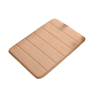 Alfombra de baño de lana coral, rectangular, de color sólido, absorbente, antideslizante, para baño, dormitorio, entrada, alfombra gruesa para la puerta - Product Image 4