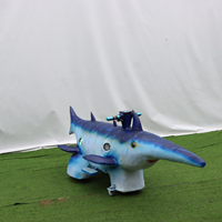 Trottinette animale de parc d'attractions de haute qualité, modèle requin de dessin animé ou dinosaure pour enfants, idéale pour les centres commerciaux et la location commerciale