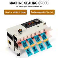 Mini machine à sceller automatique Wallepac portable en continu pour sacs en plastique avec contrôle de la température