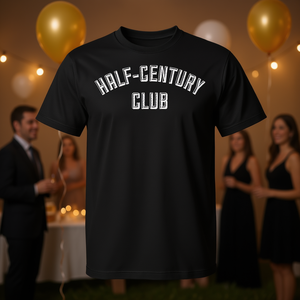 T-shirt Half Century Club, cadeau du 50e anniversaire, unisexe, noir, pour adulte - Product Image 3