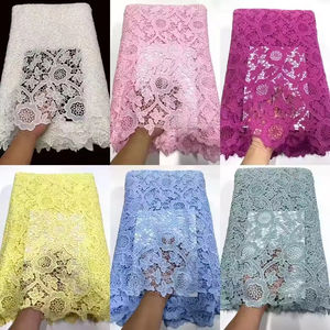Zeal, encaje soluble en agua suave de alta calidad, el más nuevo cordón grande, tela de encaje Aso Ebi, elegante y cómodo Colthe para mujeres nigerianas - Product Image 6