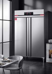 Congelador comercial de cocina de hotel de acero inoxidable de cuatro puertas Equipo de refrigeración vertical de doble temperatura para cocina de hotel - Product Image 5