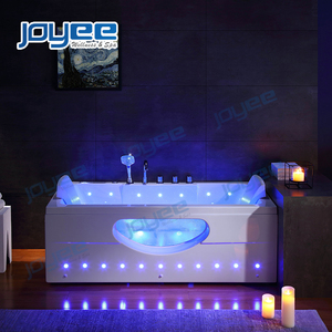 JOYEE Baignoire à remous avec jets de massage légers à LED Baignoire fonction <span class=keywords><strong>jacuzzi</strong></span> 2 jupes latérales bain à remous - Product Image 3