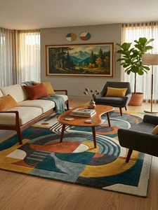 Tapis marocain haut de gamme en laine noué à la main, tapis berbère fait main, doux et durable, décoration de sol pour hôtel, complexe hôtelier, villa - Product Image 1