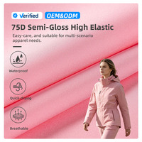 Tela de Película Lechosa Compuesta de Alta Elasticidad, Semibrillante, 75D, Impermeable, de Secado Rápido y Fácil Cuidado, Personalizable, para Ropa Deportiva de Exterior