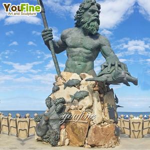 Tamanho personalizado Mitológica Sea God Escultura Fundido <span class=keywords><strong>Bronze</strong></span> Estátua Netuno - Product Image 4