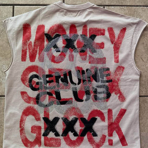 Herenshirt, vintage oversized cropped cut & sew, mouwloos, zomer, sport, gym, all-over digitale DTG print, grafische vest, op maat gemaakt - Product Image 2
