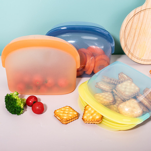 Lot de 4 sacs en silicone personnalisés pour aliments, écologiques, lavables, réutilisables, de qualité alimentaire, pour congélateur - Product Image 6