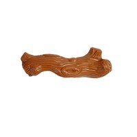 Os à mâcher pour chien en caoutchouc naturel avec texture imitation bois pour le nettoyage dentaire et les jeux quotidiens