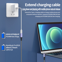 Câble d'extension USB 4 Thunderbolt 4 3 Type C 40Gbps USB-C Moniteur mâle à femelle PD 240W 8K Video Dock Station USB4 Extend Cord