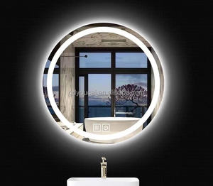 Estrella Hotel decoración <span class=keywords><strong>Baño</strong></span> Led <span class=keywords><strong>espejo</strong></span> <span class=keywords><strong>80x80</strong></span> doble sensor Circular <span class=keywords><strong>espejo</strong></span> sanitario iluminar pantalla <span class=keywords><strong>espejo</strong></span> - Product Image 2