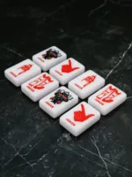Tuiles de Mahjong de Haute Qualité de l'Université Texas Tech pour le Divertissement - Prévente - Mahjong Personnalisable de Style Américain