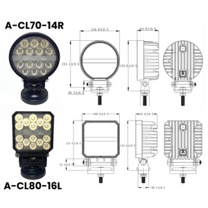 Bestseller <span class=keywords><strong>BSG</strong></span> CL80-16L 80W Luce da Lavoro LED Super Luminosa IP67 Impermeabile 6000K-6500K 16 LED Illuminazione Esterna 5 Pollici 10-40V - Product Image 3