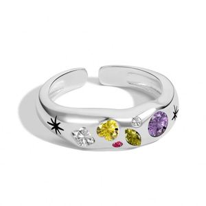 Bague de promesse et d'engagement Dylam Fashion Design en argent sterling 925 inaltérable avec zircone colorée 5A pour femme, idéale au quotidien - Product Image 1
