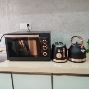 Electric Kitchen Appliances Set Unique Rose <strong>Gold</strong> 3 Piece Retro Style 1.7L Kettle &amp; 2 Slice <strong>Toaster</strong> &amp; 1.5L Blender Set - Product Image 6