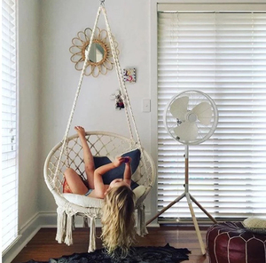 Intérieur Extérieur <span class=keywords><strong>Suspendu</strong></span> <span class=keywords><strong>Macramé</strong></span> Hamac Balançoire Chaise pour enfant et adulte - Product Image 3