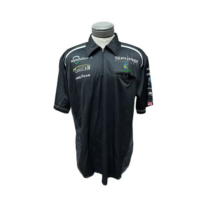 Bán Buôn OEM Polyester Thăng Hoa In Đội Xe Máy Auto Racing Mặc Nhanh Khô Tùy Chỉnh Racing Áo Sơ Mi