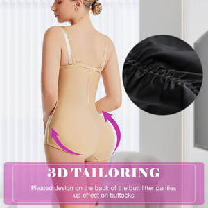 Faja Colombiana de Alta Compresión con Control de Abdomen y Varillas de Acero, Body para Mujer con Abertura en la Entrepierna, Etapa 1 Postoperatoria, Faja Moldeadora al por Mayor - Product Image 5