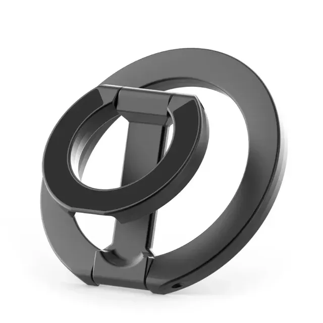 Magnetic Phone Finger Ring Holder Foldable Desktop Stand for Magsafe iPhone 16/15/14/13/12 Pro Max Double-sided Phone Stand