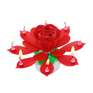 <span class=keywords><strong>Bougie</strong></span> musicale en forme de fleur de lotus <span class=keywords><strong>avec</strong></span> feux d'artifice pour les fêtes de Pâques, du Nouvel An et la décoration de la maison - Product Image 1