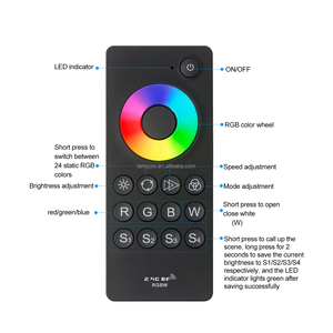 Chất lượng tốt nhất New RF 2.4 Gam đen nút từ xa RGBW <span class=keywords><strong>Led</strong></span> điều khiển cho đèn <span class=keywords><strong>LED</strong></span> với 4 kênh và 3 năm bảo hành - Product Image 4