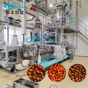 Gran capacidad, 5 ton/h, 10 ton/h, línea de producción completa, máquina granuladora de alimentos para perros y gatos, extrusora de alimentos para mascotas