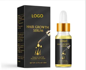 Óleo de crescimento de cabelo natural de ervas oem, sérum de essência para crescimento do cabelo