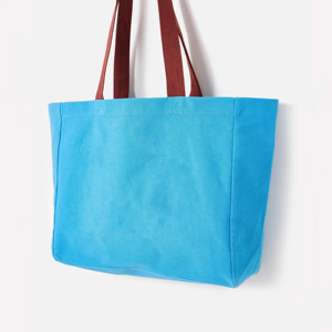 Grand sac fourre-tout en toile réutilisable pour femme avec lettres imprimées, sac à bandoulière LE PETIT RUISSEAU, portable, durable, tendance, pour le quotidien et les voyages - Product Image 2