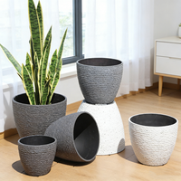 Grands pots de plantes décoratifs en plastique pour usage extérieur, fleurs/plantes vertes pour utilisation au sol, centres commerciaux pour bonsaï