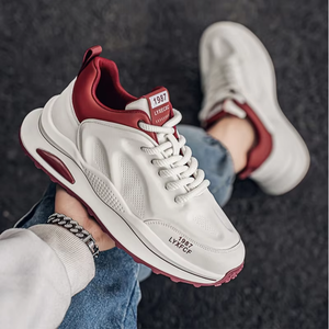 Chaussures pour hommes 2026 Nouveau style Baskets basses à semelle souple et respirante en PU, tendance et à la mode pour les activités décontractées et sportives - Product Image 1