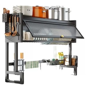 Muebles de cocina, escurridor de platos, fregadero de agua, estante de secado de platos con cubierta, estante de cocina doble, armarios de almacenamiento de cocina/estantes - Product Image 1