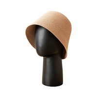 SY HATS Sombrero de cubo de paja de papel Sombrero plegable de protección solar de verano para mujer OEM personalizado disponible