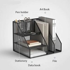 Mesh Metal 7 Compartments Office Desk <b>Organizer</b> Desk Sets <b>File</b> <b>Organizer</b> Metal Mesh <b>File</b> <b>Organizer</b> - Product Image 2