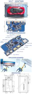 Không Có Moq 10.1 Inch <span class=keywords><strong>LCD</strong></span> <span class=keywords><strong>Module</strong></span> 1024*600 Độ Phân Giải Cao 40 Pins <span class=keywords><strong>LVDS</strong></span> Để <span class=keywords><strong>HDMI</strong></span> Bảng Điều Khiển Cho Thông Gió b101AW06 V0 - Product Image 6