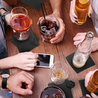 Serviettes de table noires de qualité supérieure pour cocktails, paquet de 300, 2 plis, jetables, en papier, douces et absorbantes, pour bar, restaurant, mariage, fête