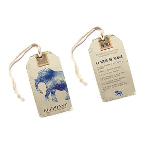 New Design Printing Custom Clothing Hang Tag with String Embossed LOGO UV Printing Cardboard Paper Hang Tag for Clothing