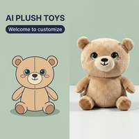 Ours en peluche interactif personnalisé en gros, jouet intelligent et mignon, mascotte IA en peluche pour l'éducation et l'accompagnement