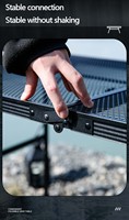 Offre spéciale Conception personnalisée Mobilier d'extérieur Cadre en métal en aluminium Portable Mesh Top Camping Randonnée Pique-nique À manger Table pliante