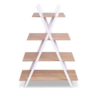 <span class=keywords><strong>X</strong></span>자형 나무 4단 책장 사다리 선반 수납용 - Product Image 2