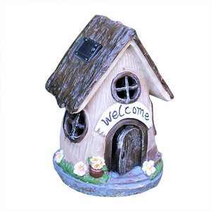 Décoration de jardin solaire, <span class=keywords><strong>maison</strong></span> de fée, pixie, bienvenue, ornement d'extérieur - Product Image 1