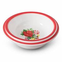 Juego de Vajilla de Melamina Serie Peonía Roja, Apto para Alimentos, Irrompible, Ligero, para Restaurantes, Hoteles, Picnics al Aire Libre