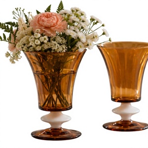 Vase à fleurs moderne en verre écologique fait main, centre de table décoratif, réutilisable, durable, vente en gros - Product Image 2