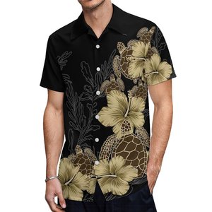 Nueva Llegada, Camisa de Verano de Manga Corta, Personalizada, Roja, Polinesia, para Hombre, Cuello Cubano, Botones, Tallas Grandes, hasta 7XL - Product Image 3