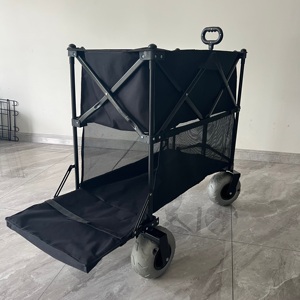 <span class=keywords><strong>Chariot</strong></span> pliable à double étage grande capacité avec roues à ballons <span class=keywords><strong>de</strong></span> 9 pouces - Product Image 2