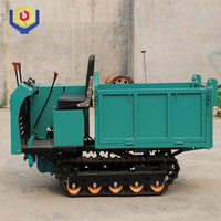 Mini camion à benne basculante professionnel de 1000 kg, chargeur sur chenilles avec moteur puissant, boîte de vitesses et pompe hydraulique